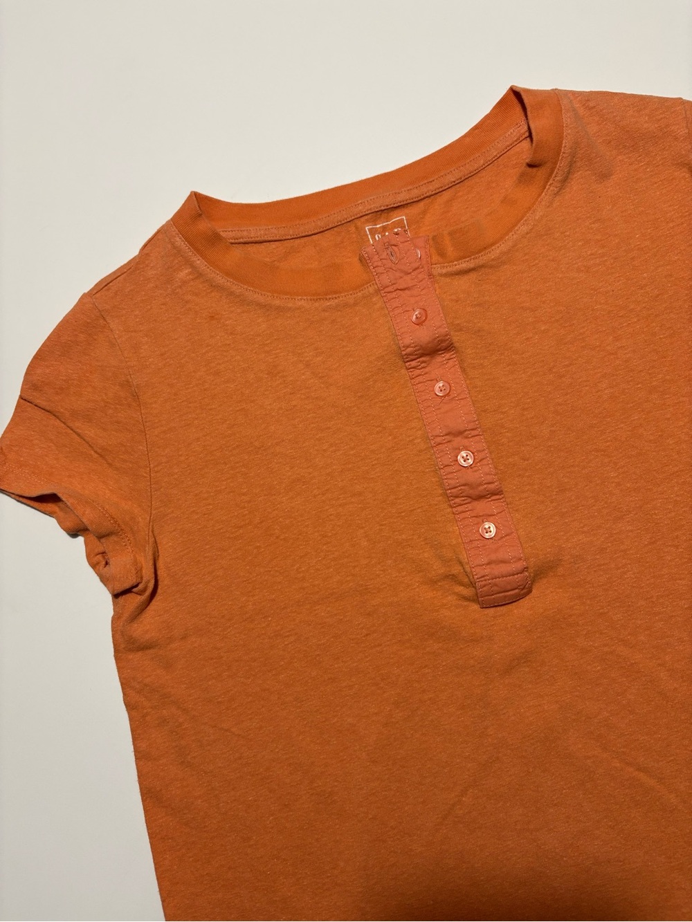 GAP Orange Short Sleeve Hemp & Cotton T-Shirt